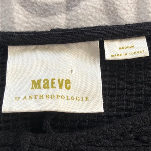 Anthropologie Maeve Black Wide Sleeve Crop Top - Picture 3 of 7